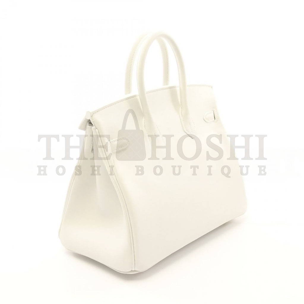 H**me5 BIRKIN 25 TOGO LEATHER MILKSHAKE WHITE WITH AGATE BLUE LINING AND GOLD BUCKLE HANDBAG 2104102324847 (25*20*13cm) Master Quality